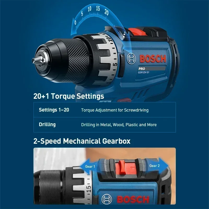 BOSCH GSR12V-31 Cordless Elect - Power Tools Cordless ulasan dan harga