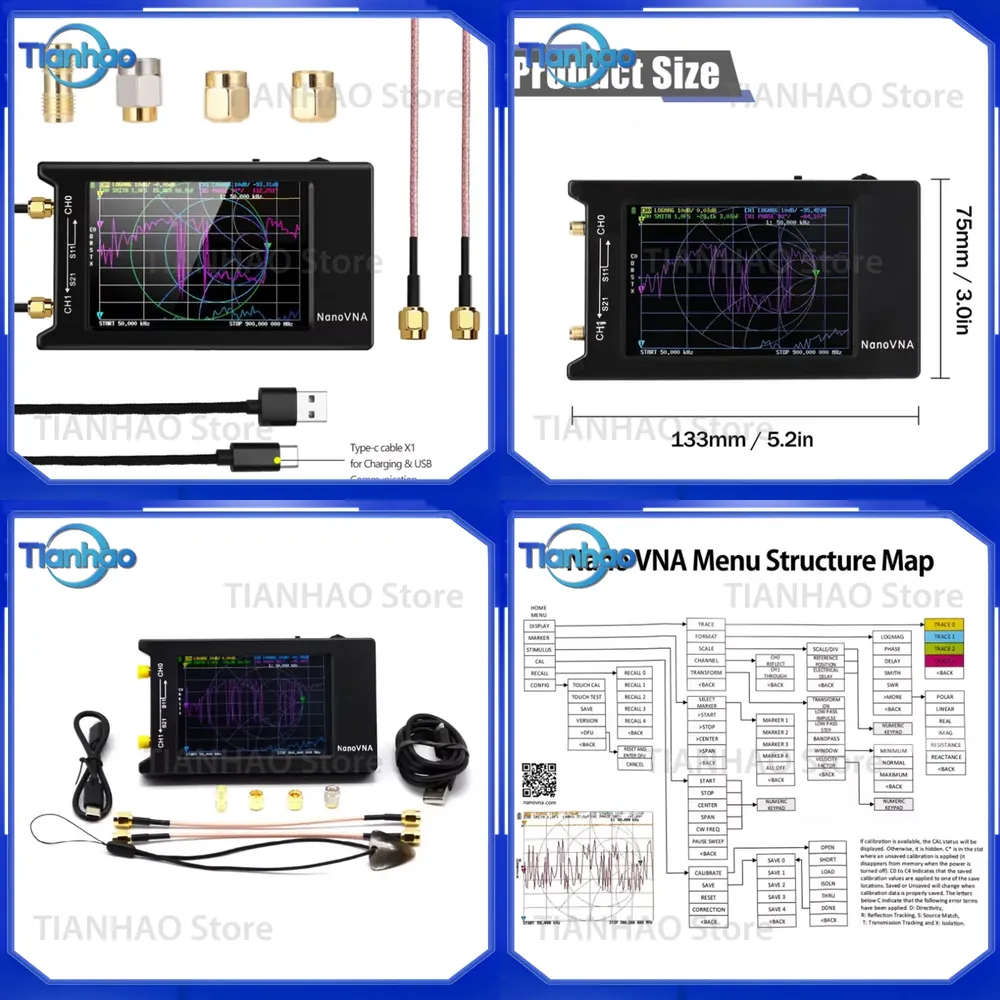 Nano VNA-H4 Antenna Analyzer f - Power Tools Vector ulasan dan harga