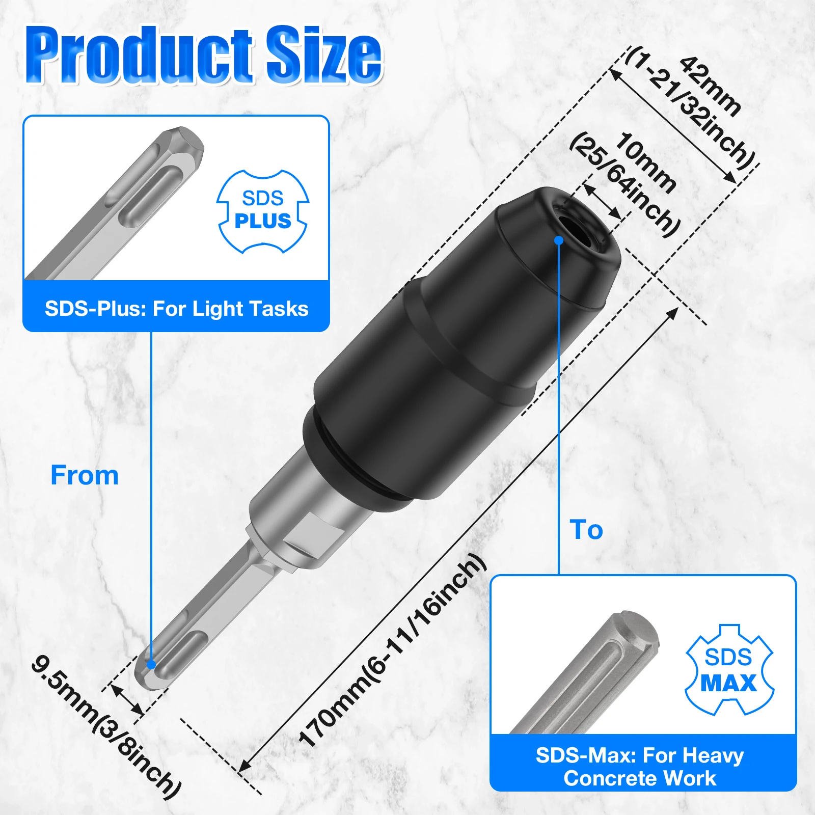 SDS-Plus to SDS-Max Adapter fo - Hammer Drill Sds ulasan dan harga