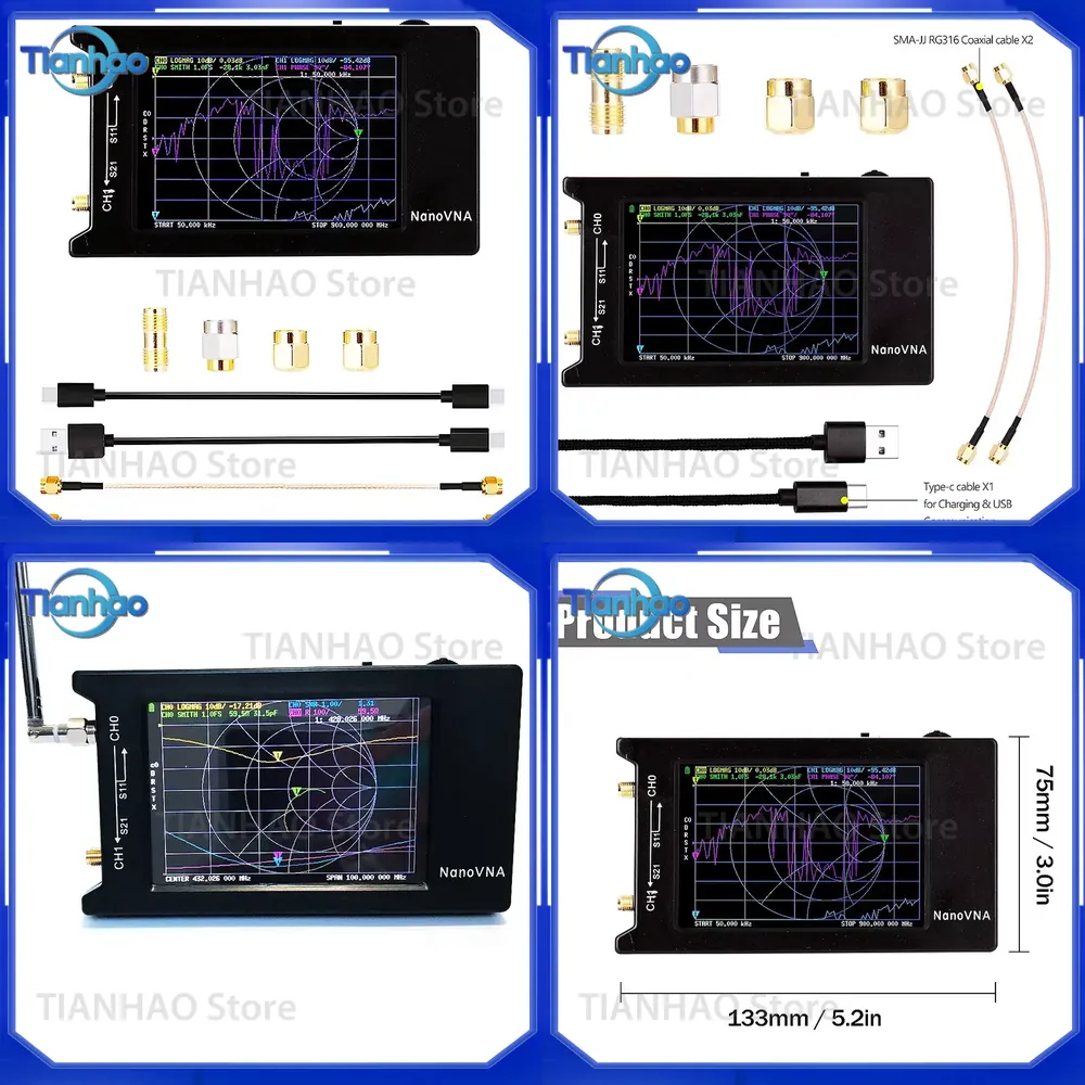 NanoVNA-H4 for Antenna Analyze - Power Tools Vector ulasan dan harga