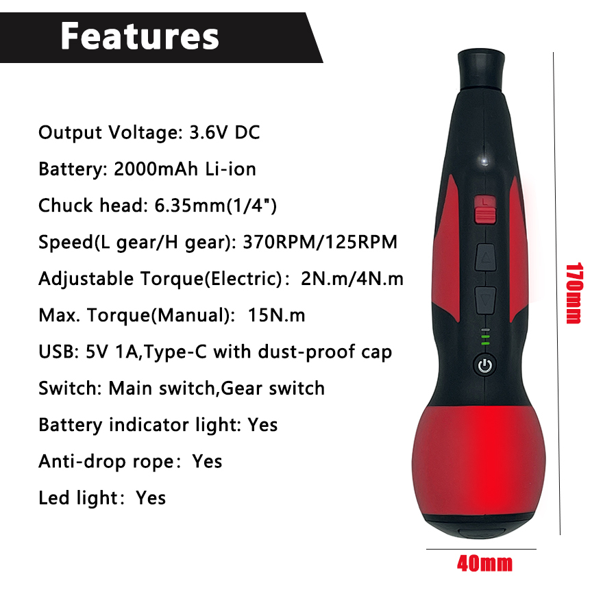 Mini Electric Screwdriver Adju - Power Tools Brand ulasan dan harga