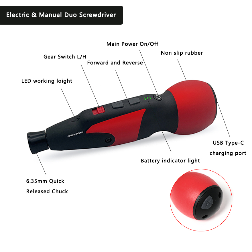 Mini Electric Screwdriver Adju - Power Tools Brand ulasan dan harga