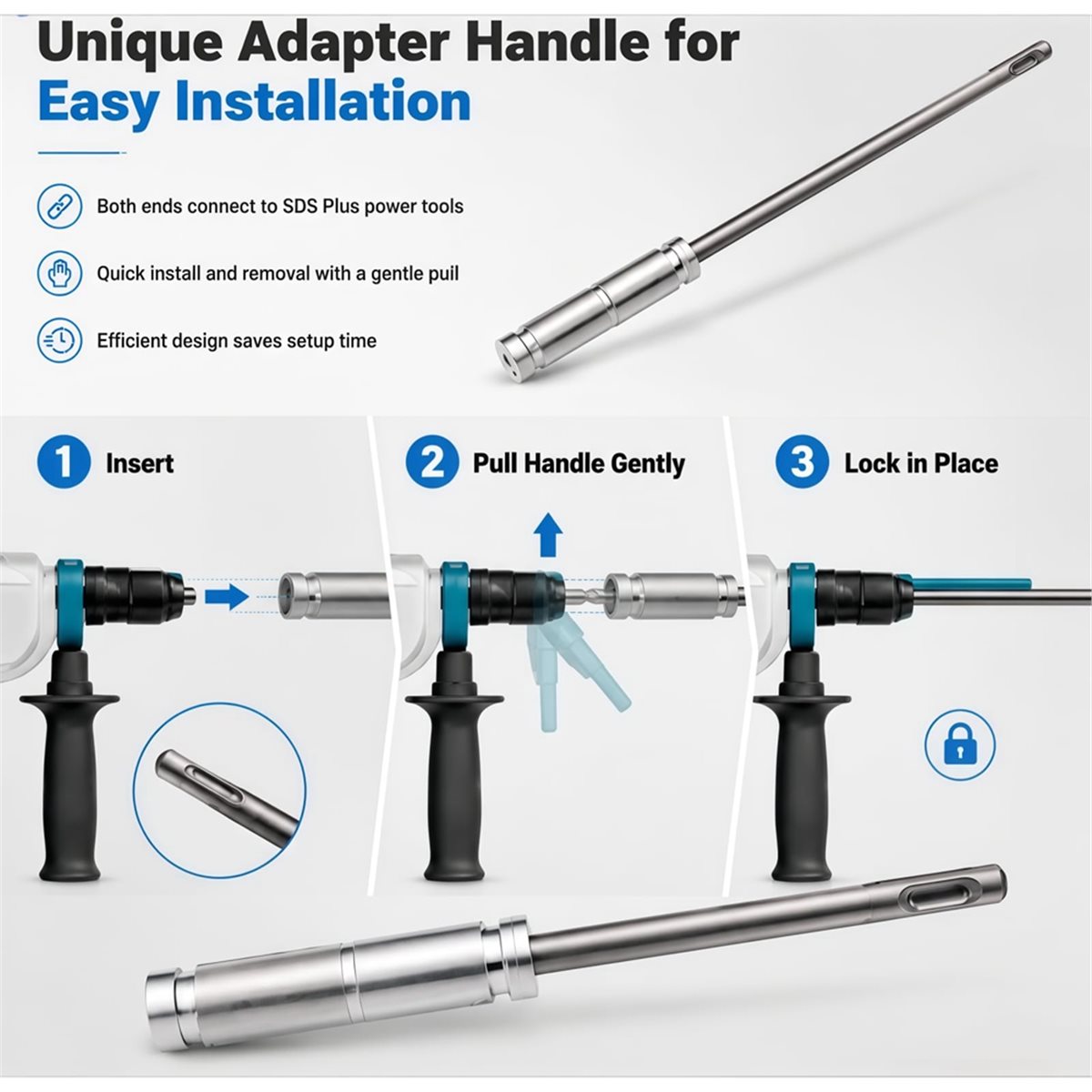 Fits for 3pcs SDS Plus Extensi - Hammer Drill Sds ulasan dan harga