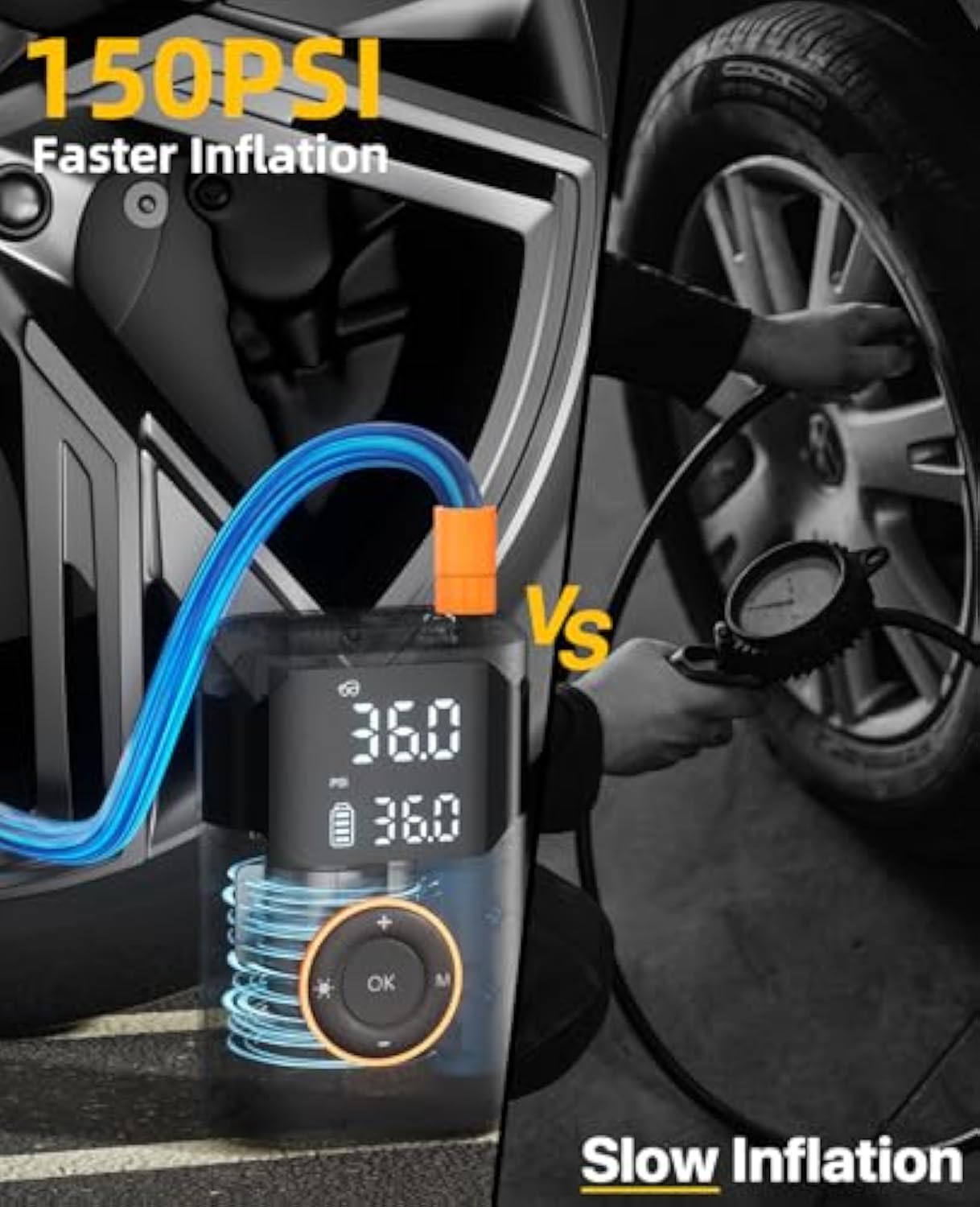 Automatic Rechargeable Electri - Air Compressor Mini ulasan dan harga