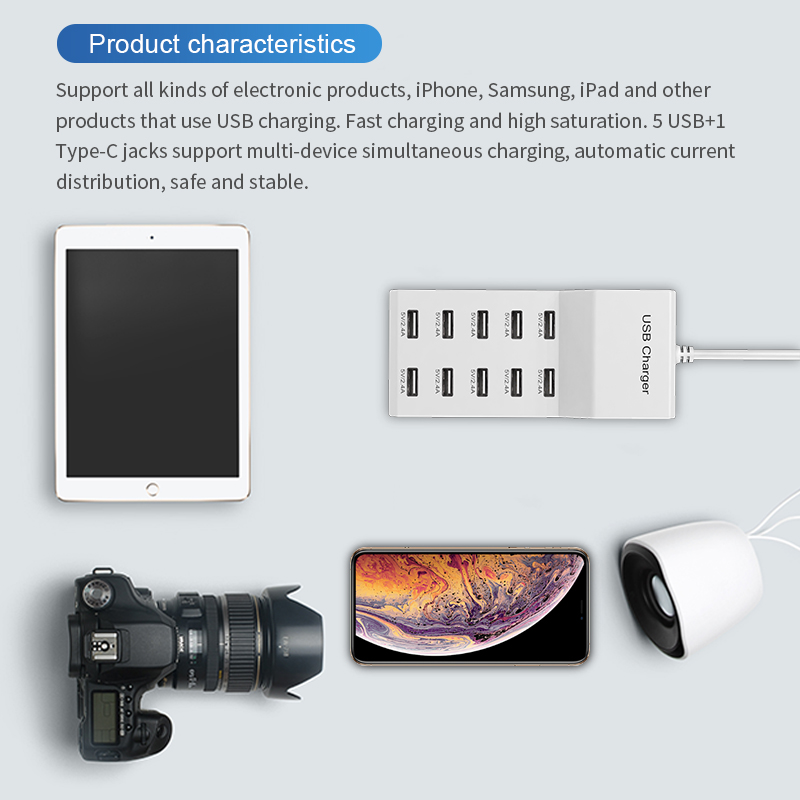 10 Ports USB Hub Fast Charger  - Power Tools Uk ulasan dan harga