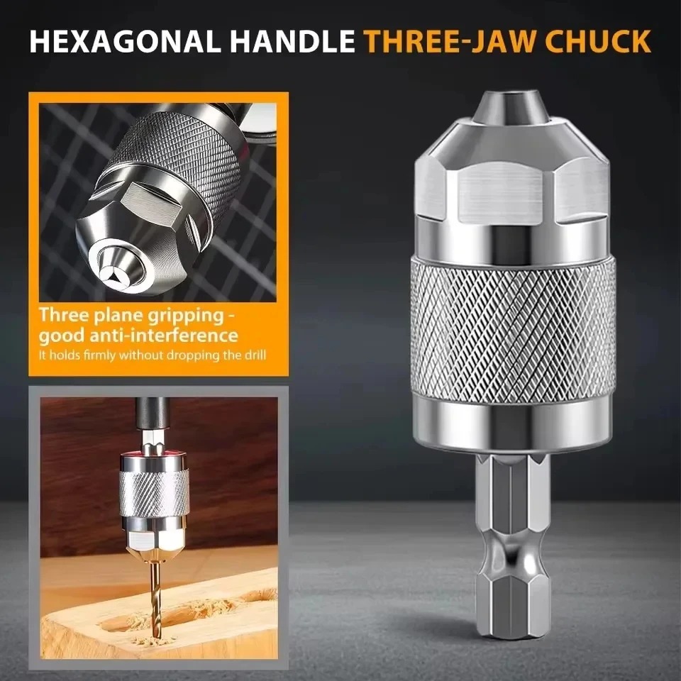 3-Jaw Keyless Drill Chuck Adap - Power Tools Brand ulasan dan harga