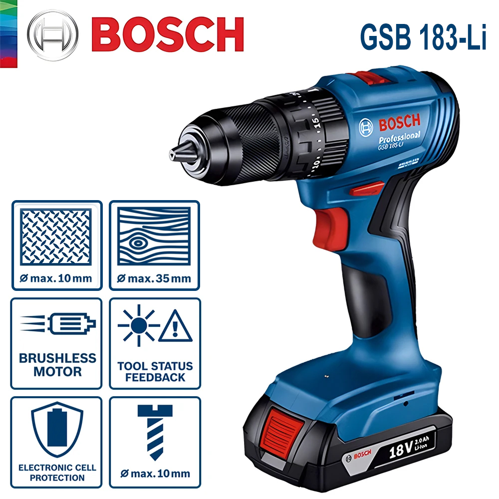 Bosch GSB 183-LI Electric Dril - Power Tools Cordless ulasan dan harga